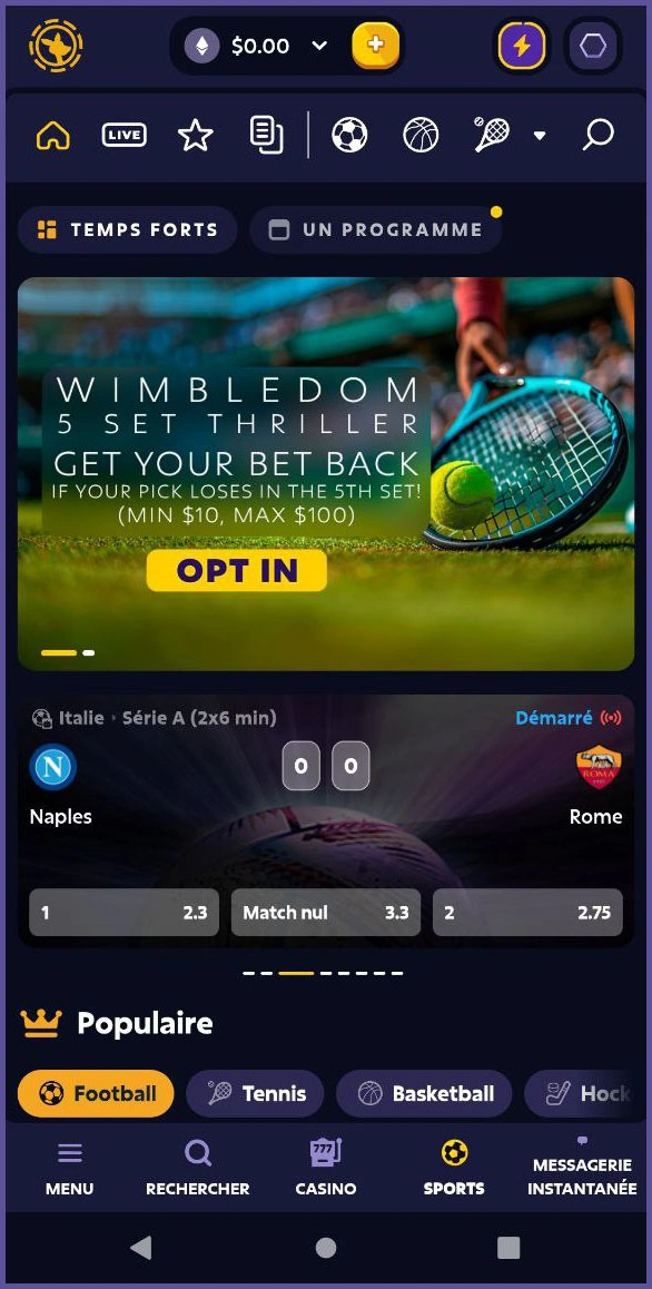 Pariez facilement avant le début des matchs